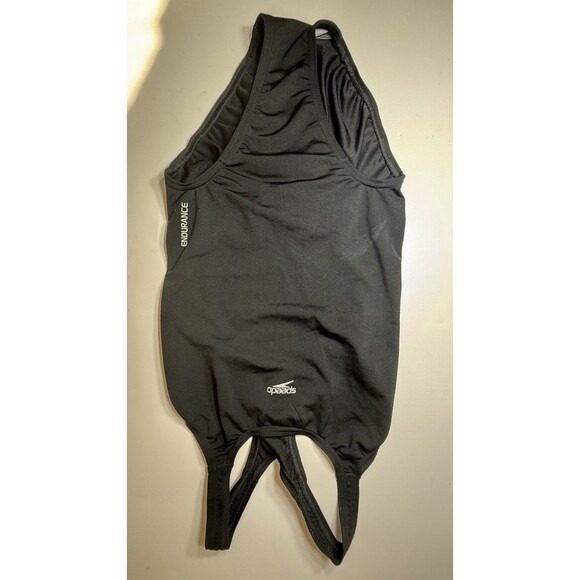 Speedo Endurance+ Women's One Piece Swimsuit Racerback Black Size 10/36 - Picture 1 of 10